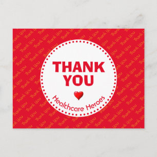 Healthcare Heroes THANK YOU Customisable Postcard