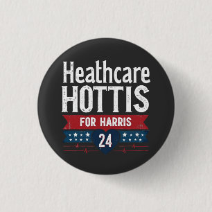 HealthCare Hotties For Harris 24 Kamala Walz Nurse 3 Cm Round Badge