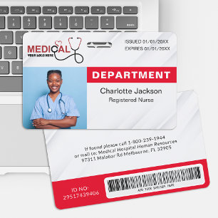 Healthcare Identification Custom Employee Badge ID Badge