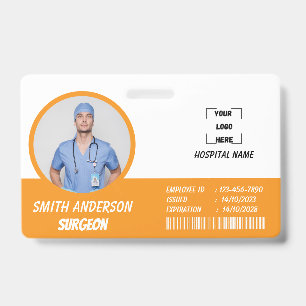 Healthcare Nurse Photo ID Badge Card