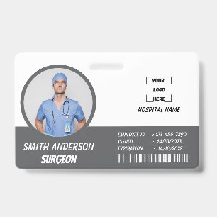 Healthcare Nurse Photo ID Badge Card