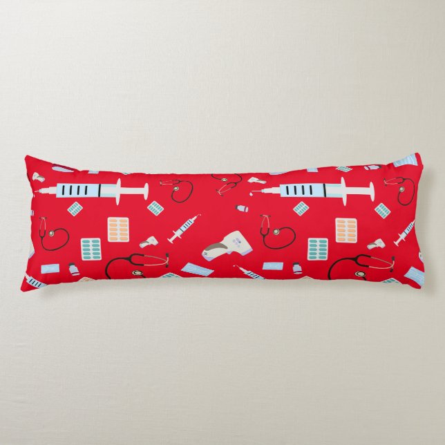 Healthcare Physician Medical Supplies Pattern Body Cushion (Front)