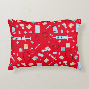 Healthcare Physician Medical Supplies Pattern Decorative Cushion
