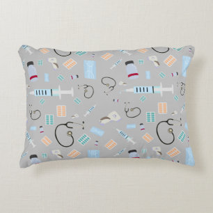 Healthcare Physician Medical Supplies Pattern Decorative Cushion