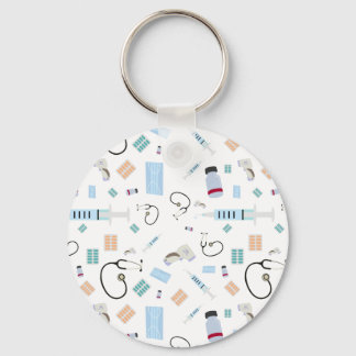 Healthcare Physician Medical Supplies Pattern Key Ring