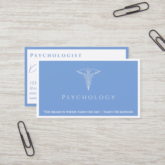 Healthcare Professional - Psychology Business Card (Front/Back In Situ)