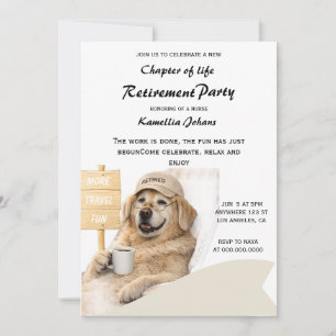 Healthcare Retirement celebration, Fun Dog Invitation
