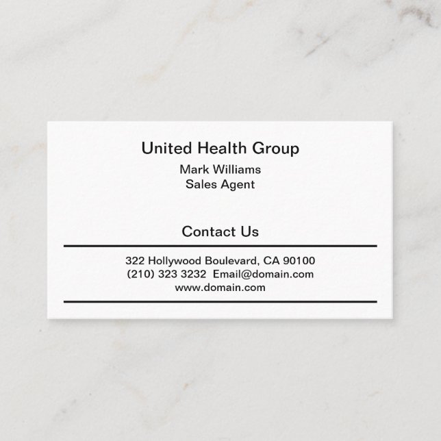 Healthcare Services Business Card Design (Front)