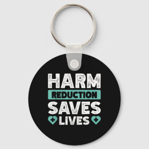 Healthcare Unisex-Adults Black Small Harm Key Ring