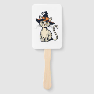Healthcare Whiskers One Spooky Nurse Cat Design Hand Fan