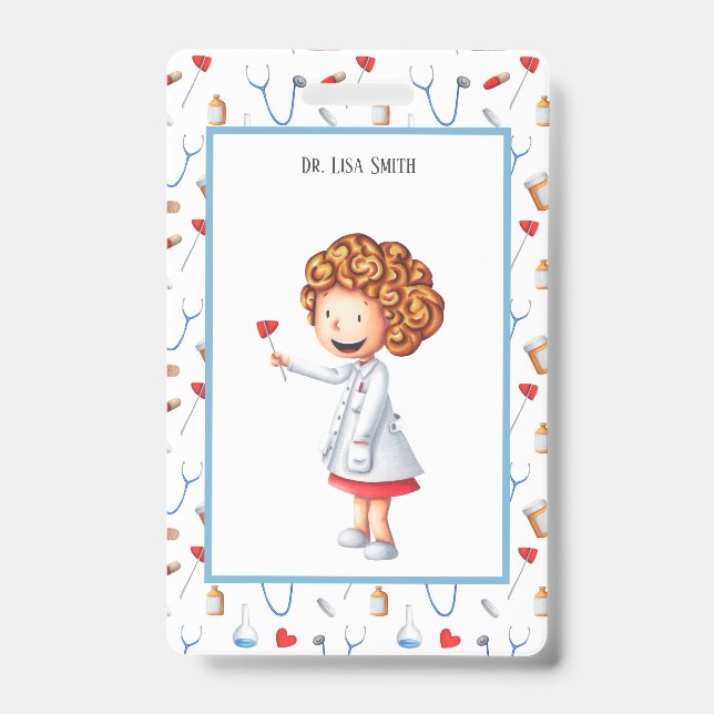 Healthcare Worker Doctor or Nurse Personalised ID Badge (Front)