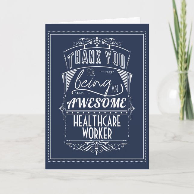 Healthcare Worker Thank You Appreciation Card (Front)