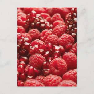 Healthy and nutritious red berries postcard