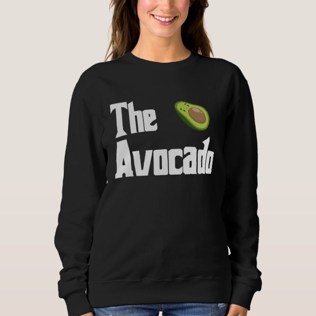 Healthy Avocado Vegan Fitness Food Herbivore Avoca Sweatshirt (Front)