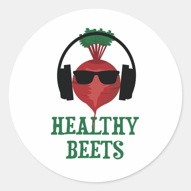 Healthy Beets Classic Round Sticker (Front)