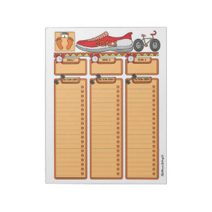 Healthy Body Goal Planner Custom Notepad