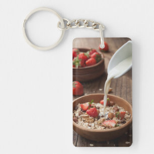 Healthy breakfast key ring