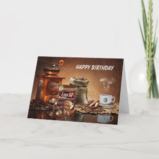 Healthy Coffee HAPPY BIRTHDAY Greeting Card