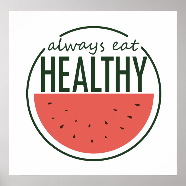Healthy diet quote design poster (Front)