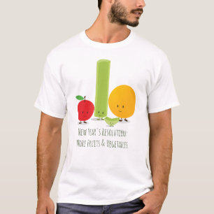 Healthy Eating Food New Year Resolution T-Shirt