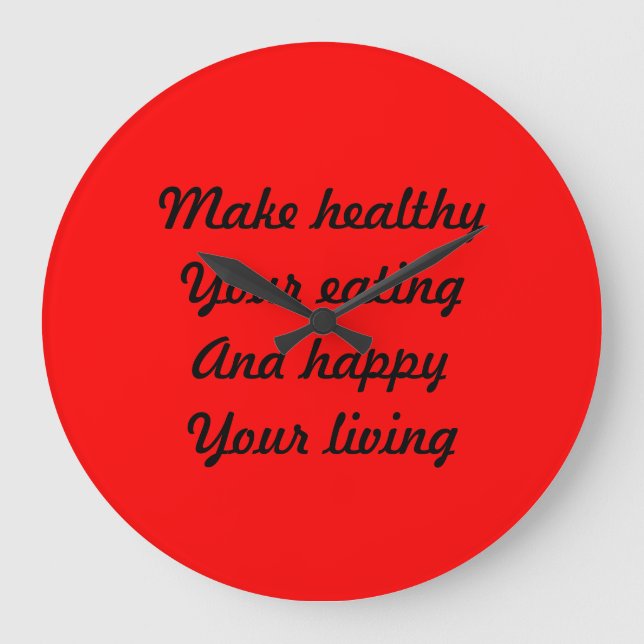 healthy eating large clock (Front)