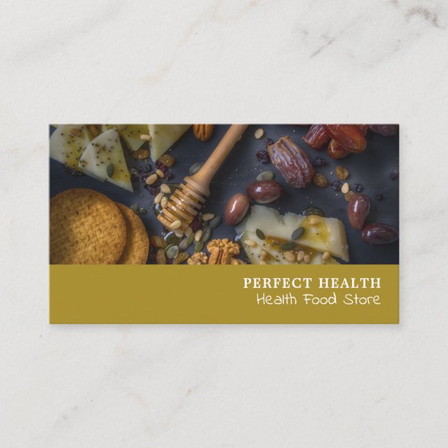 Healthy Food, Health Food Store Business Card (Front)