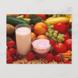 Healthy food postcard