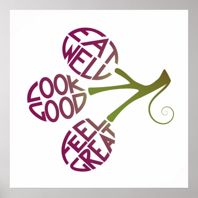 Healthy food quote design for fitness motivation poster (Front)