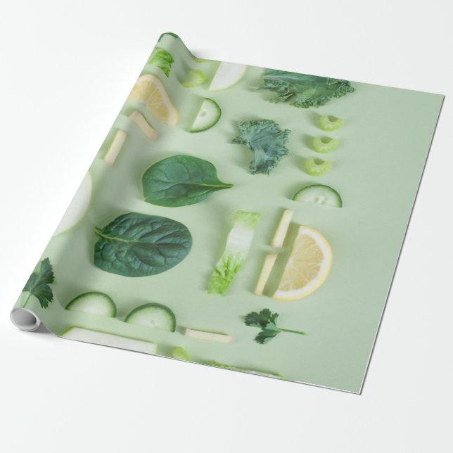 Healthy Food Wrapping Paper (Unrolled)