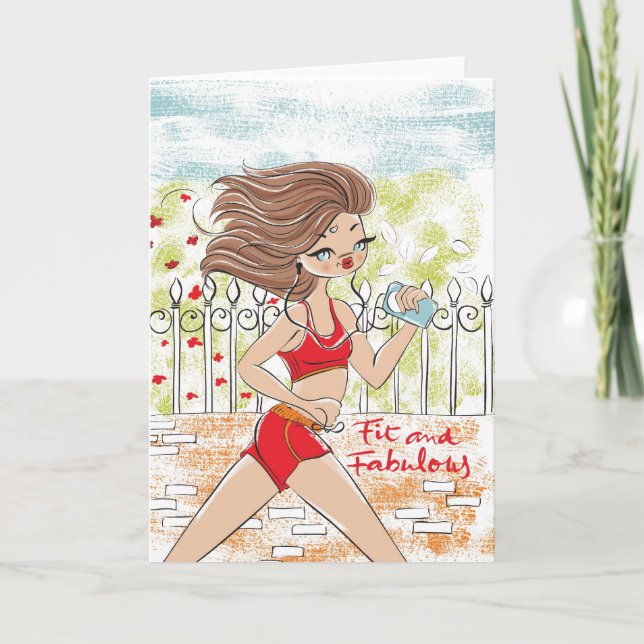 Healthy Greetings Card (Fit and Fabulous) (Front)