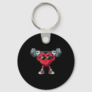 Healthy Heart Heart Disease Awareness Weightliftin Key Ring