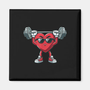 Healthy Heart Heart Disease Awareness Weightliftin Magnet