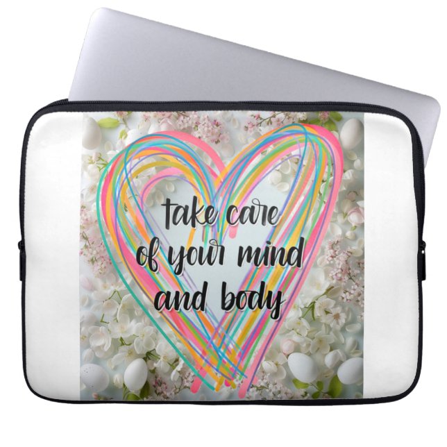 Healthy heart  laptop sleeve (Front)