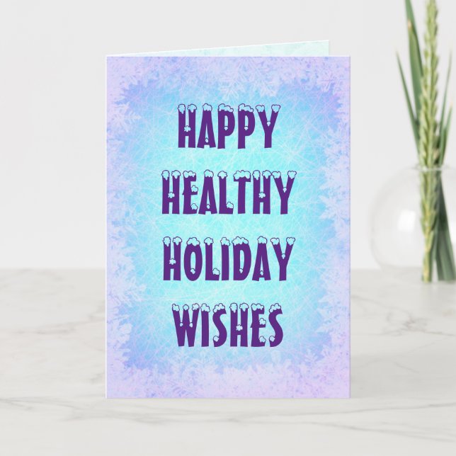 Healthy Holiday Personalised Greeting Card (Front)