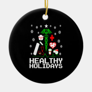 Healthy Holidays Nurse Ceramic Tree Decoration
