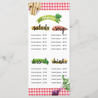 Healthy homemade organic vegan menu template