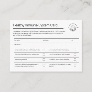 Healthy Immune System Card   Pack of 100