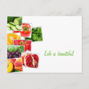 Healthy life postcard