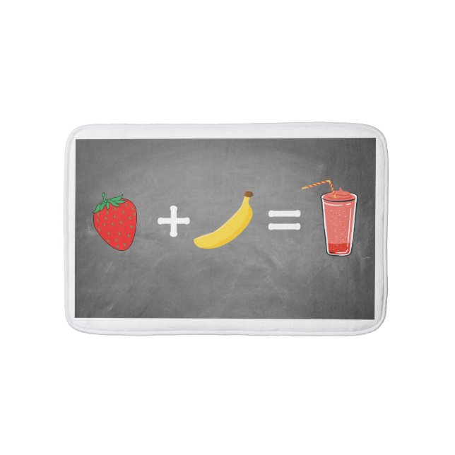 Healthy lifestyle design bath mat (Front)