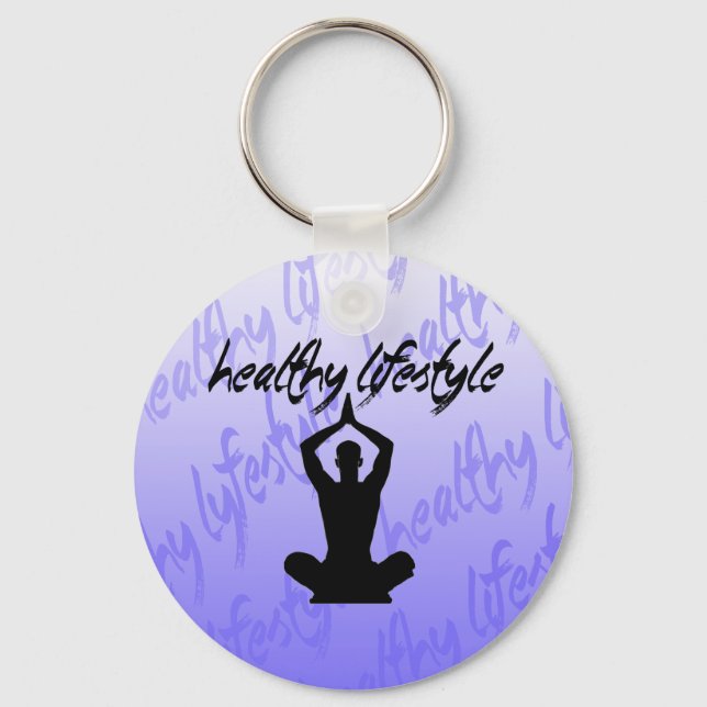 Healthy Lifestyle Keycahin Key Ring (Front)
