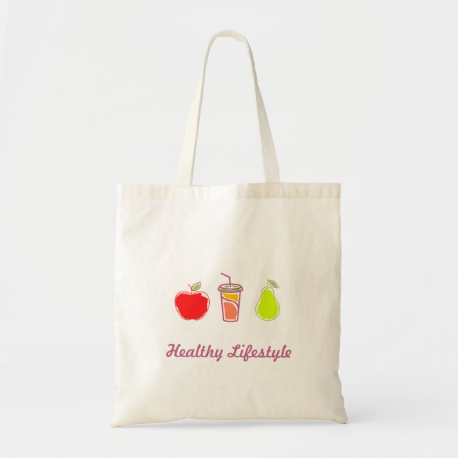 Healthy Living Colourful Food And Beverage Art Tote Bag (Front)