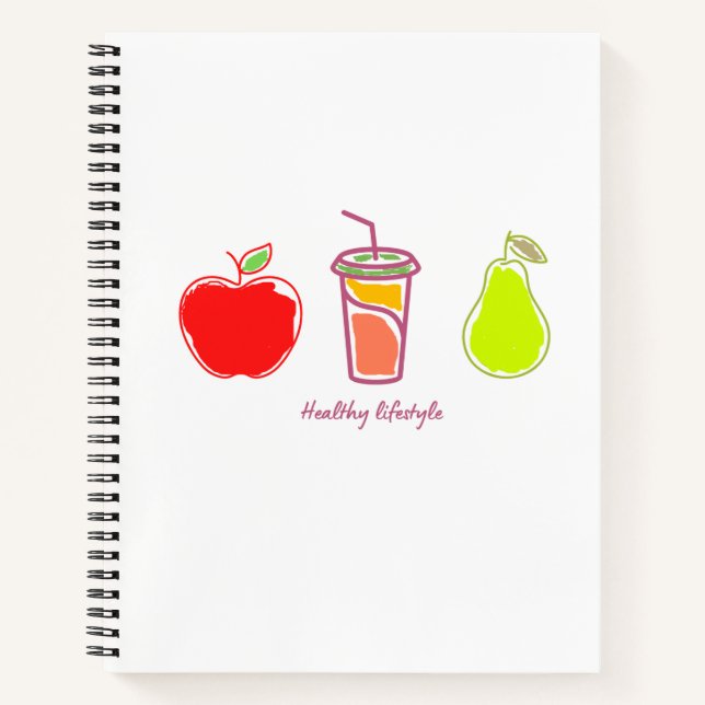 Healthy Living Colourful Food And Beverage Notebook (Front)