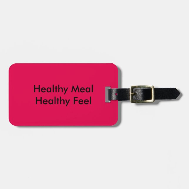 Healthy Meal Luggage Tag (Front Horizontal)