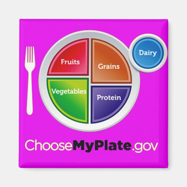 Healthy Meal Planning Choose My Plate Magnet (Front)