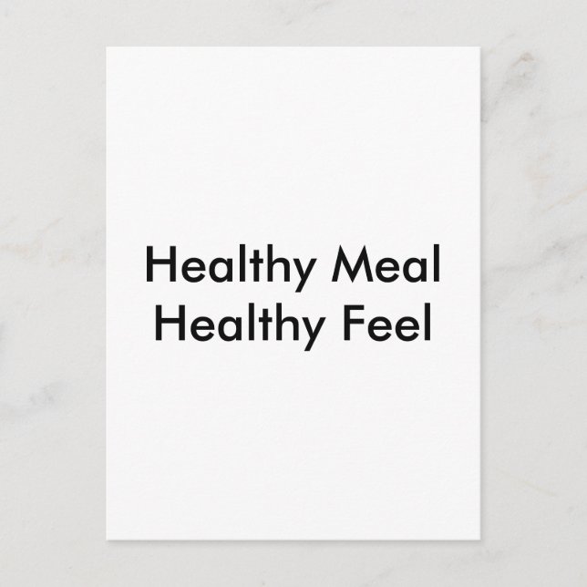 Healthy Meal Postcard (Front)