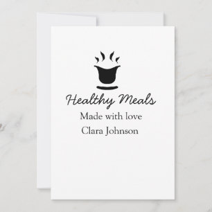 Healthy meals with love add name restaurant place invitation