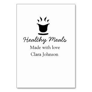 Healthy meals with love add name restaurant place table number