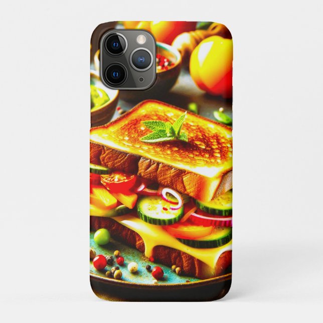 Healthy Meets Indulgent: A Grilled Cheese Delight Case-Mate iPhone Case (Back)