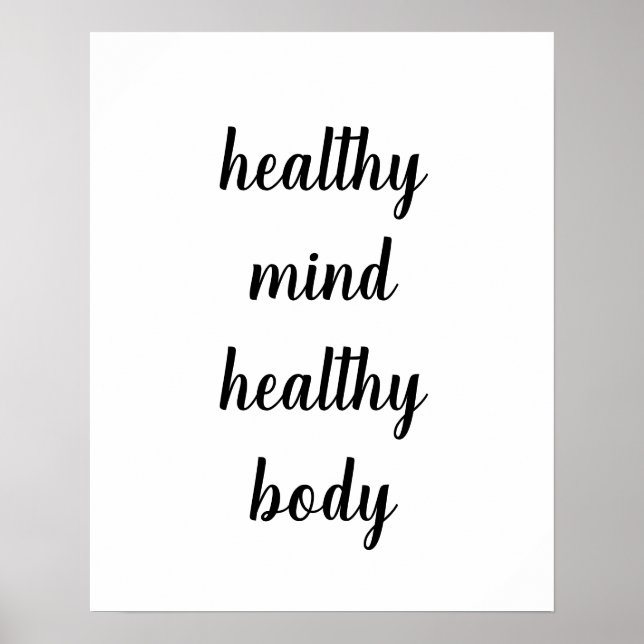 Healthy Mind Healthy Body Poster (Front)