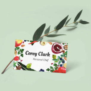 Healthy Personal Chef Nutritionist Modern Veggies Business Card